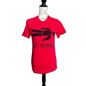 Matt Nathanson Last of the Great Pretenders Red Hitchcock Graphic T-shirt Small